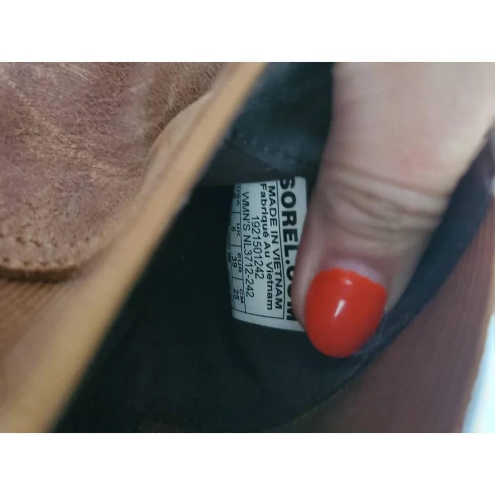 Sorel Cate Chelsea Boots Womens 8 Brown Leather Block Heel NL3712-242 - Picture 3 of 11